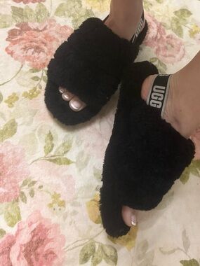 UGG Platform Ankle Strap Slippers